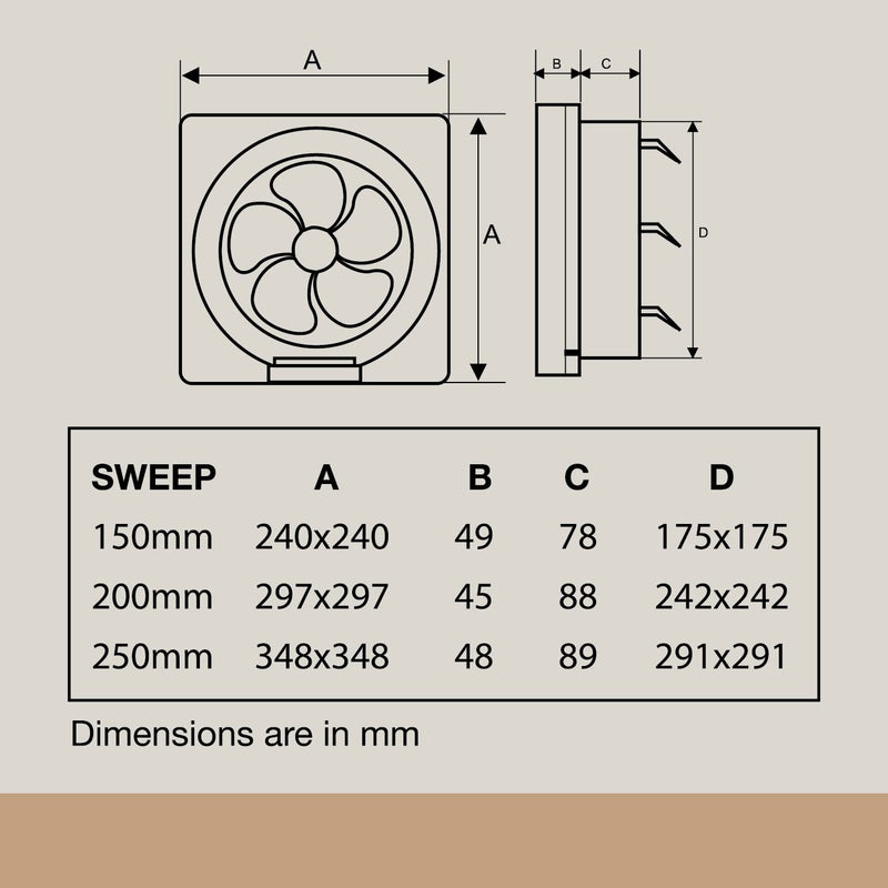 USHA 250MM CRISIP AIR VX