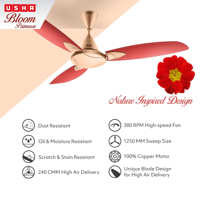 USHA 1250MM BLOOM PRIMROSE