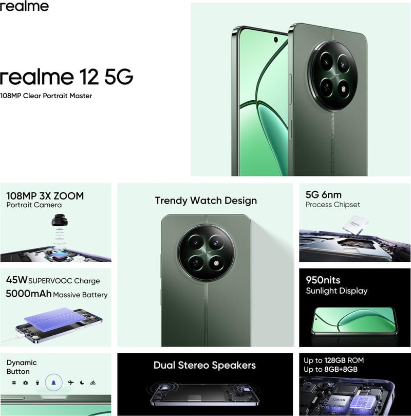 REALME 12 5G, 8/128, Woodland Green